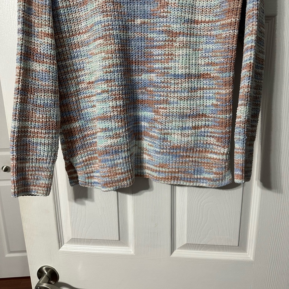NWT Hippie Rose Multicolor Mock Neck Crocheted Sweater - Picture 11 of 16
